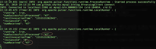 connector start process records