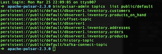 list Pulsar topics